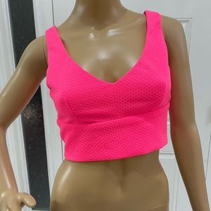 VERY J hot pink sleeveless crop top